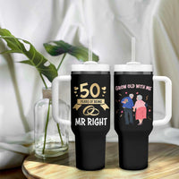 50th Wedding Anniversary For Couples Tumbler With Handle 50 Years Of Being Mr Right Parents Golden Anniversary Gifts