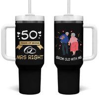 50th Wedding Anniversary For Couples Tumbler With Handle 50 Years Of Being Mrs Always Right Parents Golden Anniversary Gifts