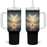Christian Gifts Tumbler With Handle I Am The Light of The World Bible Verse John 8:12
