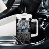 To My Son I Love You Tumbler With Handle Graduation Christmas Birthday Gifts For Grown Son From Mom Dad
