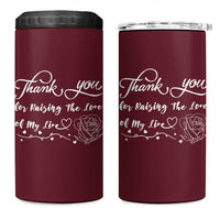 Mother-In-Law Gifts 4 in 1 Can Cooler Tumbler Thank You For Rasing The Man Of My Life