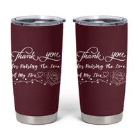 Mother-In-Law Gifts Tumbler Cup Thank You For Rasing The Man Of My Life