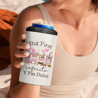 Cafecito & Chisme 4 in 1 Can Cooler Tumbler Concha Pun Gift Mexican Themed Gifts in Spanish - Wonder Print Shop