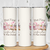 Cafecito & Chisme Skinny Tumbler Concha Pun Gift Mexican Themed Gifts in Spanish - Wonder Print Shop