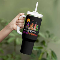 Happy Hallothanksmas Gnomes Fall Tumbler With Handle Cute Gnome Fall Gift For Thanksgiving Halloween Christmas - Wonder Print Shop