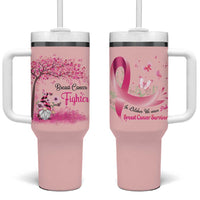 Breast Cancer Awareness Tumbler With Handle In October We Wear Pink Cute Gnome - Wonder Print Shop