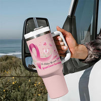 Breast Cancer Awareness Tumbler With Handle In October We Wear Pink Cute Gnome - Wonder Print Shop