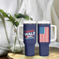 Harris Walz 2024 For The People Tumbler With Handle Vote Blue Vice President VP American Flag - Wonder Print Shop