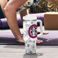 In A World Full Of Princesses Be A Chingona Tumbler With Handle Dia De Los Muertos Flower Spanish Slang