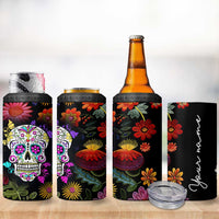 Personalized Gift 4 in 1 Can Cooler Tumbler Custom Name Sugar Skull Mexican Art Birthday Christmas Gifts for Her - Wonder Print Shop