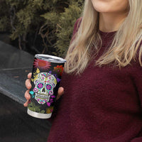 Personalized Gift Tumbler Cup Custom Name Sugar Skull Mexican Art Birthday Christmas Gifts for Her - Wonder Print Shop