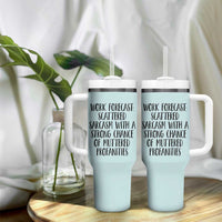 Funny Coworker Gifts Tumbler With Handle Work Forecast Sarcastic Gag Present for Boss Employer Teal Mint - Wonder Print Shop