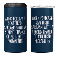 Funny Coworker Gifts 4 in 1 Can Cooler Tumbler Work Forecast Sarcastic Gag Present for Boss Employer Navy - Wonder Print Shop