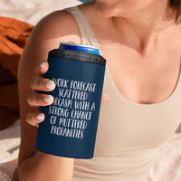 Funny Coworker Gifts 4 in 1 Can Cooler Tumbler Work Forecast Sarcastic Gag Present for Boss Employer Navy - Wonder Print Shop