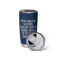 Funny Coworker Gifts Tumbler Cup Work Forecast Sarcastic Gag Present for Boss Employer Navy - Wonder Print Shop