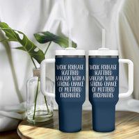 Funny Coworker Gifts Tumbler With Handle Work Forecast Sarcastic Gag Present for Boss Employer Navy - Wonder Print Shop
