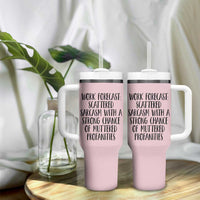 Funny Coworker Gifts Tumbler With Handle Work Forecast Sarcastic Gag Present for Boss Employer Pink - Wonder Print Shop
