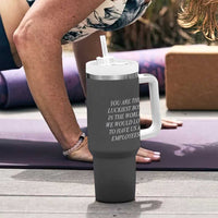 Gift for Boss Tumbler With Handle You Are The Luckiest Boss In The World - Wonder Print Shop