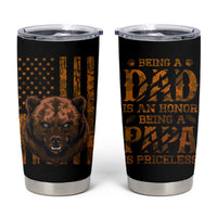 Gifts For Dad Tumbler Cup Papabear Christmas Birthday Father's Day Gift American Flag - Wonder Print Shop