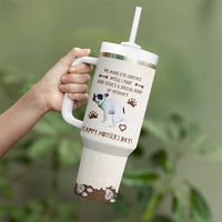 Dog Mom Gifts Tumbler With Handle Mothers Day Dog Lovers We Make Eye Contact While I Poop