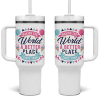 42th Birthday Gifts For Women Tumbler With Handle Making The World A Better Place Since 1984