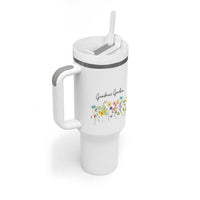 Grandmas Garden Tumbler With Handle Mother's Day Flower Grandma Gifts