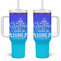 June Birthday Gifts For Women Tumbler With Handle Queens Are Born In June