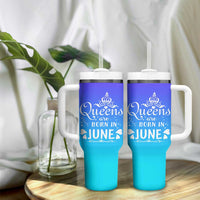 June Birthday Gifts For Women Tumbler With Handle Queens Are Born In June