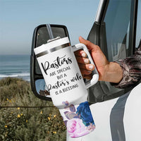 Gifts For Pastor Wife Tumbler With Handle Pastors Wives Flower Cross Christian Gifts For Women