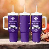 Groomsmen Proposal Gift Tumbler With Handle This Is What An Awesome Officiant Looks Like Bride Groom Thank You