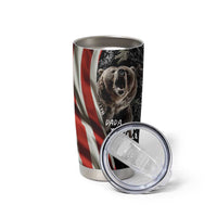 Gifts For Dad Tumbler Cup Dada Bear American Flag - Wonder Print Shop
