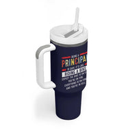 Funny Principal Gifts Tumbler With Handle School Principals Day Being A Principal Is Easy Like Riding A Bike