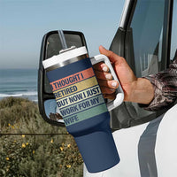 Funny Retirement Gifts For Men Tumbler With Handle I Thought I Retired But Now I Just Work For My Wife
