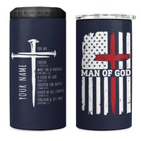 Personalized Christian Gifts For Men 4 in 1 Can Cooler Tumbler Custom Name Man Of God Bible Verse Religious Gift