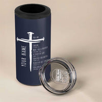 Personalized Christian Gifts For Men 4 in 1 Can Cooler Tumbler Custom Name Man Of God Bible Verse Religious Gift