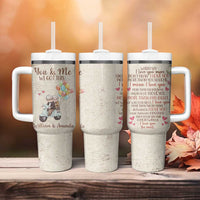 Personalized Couple Gift for Anniversary Tumbler With Handle Custome Name Vintage Romantic Elderly Couple