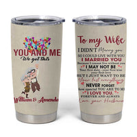 Personalized Anniversary Gift for Wife Tumbler Cup Custome Name To My Wife Love Quote From Husband