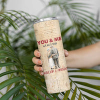 Personalized Anniversary Gift Skinny Tumbler Custome Name You And Me Forever Love
