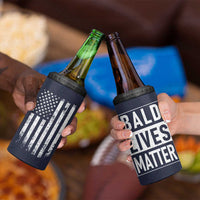 Funny Dad Gifts 4 in 1 Can Cooler Tumbler Bald Lives Matter Gag Gift Rude Mug