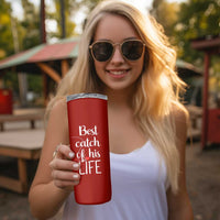 Wedding Anniversary Skinny Tumbler For Her Matching Couple Gift
