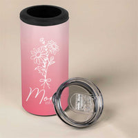 Mothers Day Gifts For New Mom 2025 4 in 1 Can Cooler Tumbler Flower First Time Mom Gift Pink