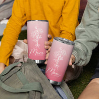 Mothers Day Gifts For New Mom 2025 Tumbler Cup Flower First Time Mom Gift Pink