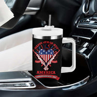 Happy 4th Of July Tumbler With Handle America Independence Day Memorial Day Patriotic Party USA Flag