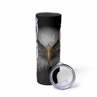 Proud Navy Veteran Skinny Tumbler American Flag Eagle Military Gifts