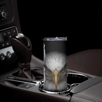 Proud Navy Veteran Skinny Tumbler American Flag Eagle Military Gifts