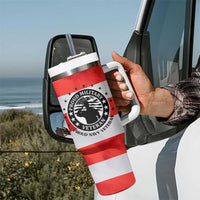 Proud Navy Veteran Tumbler With Handle American Flag Eagle Military Gifts