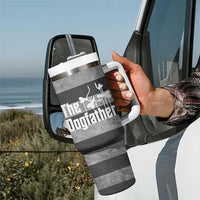 The Dogfather Tumbler With Handle English Bulldog Dog Father Dad Owner Funny Cute Pup Doggo