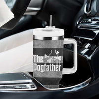 The Dogfather Tumbler With Handle English Bulldog Dog Father Dad Owner Funny Cute Pup Doggo