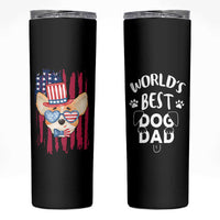 Dog Dad Gifts Skinny Tumbler Funny Cute Pup Doggo American Flag