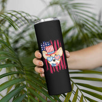 Dog Dad Gifts Skinny Tumbler Funny Cute Pup Doggo American Flag